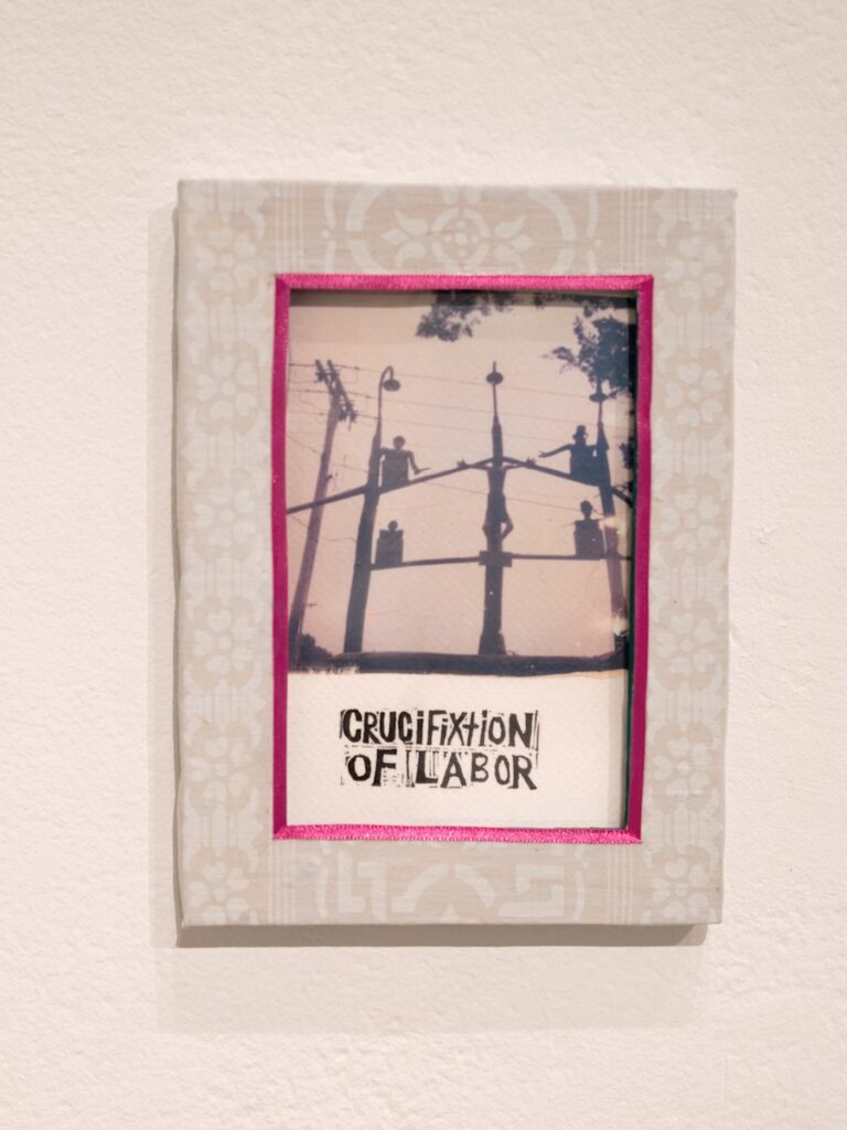 A framed photograph on a wall.